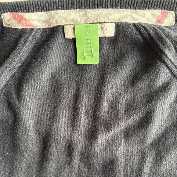 Burberry Elbow Cotton Cashmere Patch Cardigan with Pockets - Picture 5 of 7